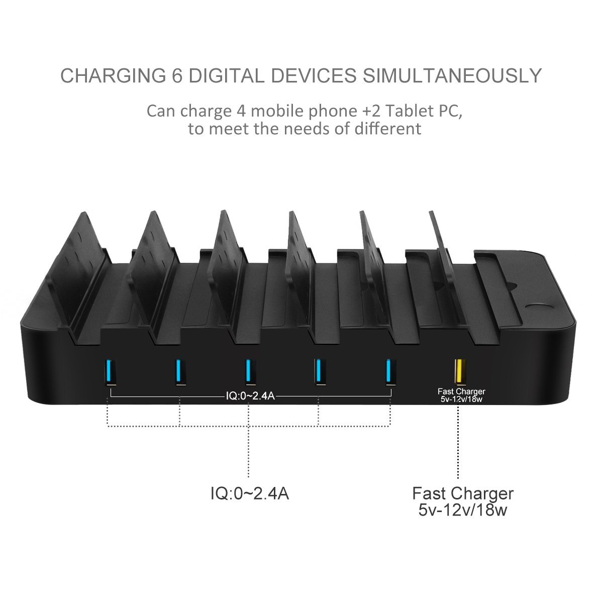 6-Port-60W-USB-Charger-with-QC-30-Smart-IC-Tech-Fast-Charger-for-iPhone-876sPlus-Samsung-Xiaomi-1214575