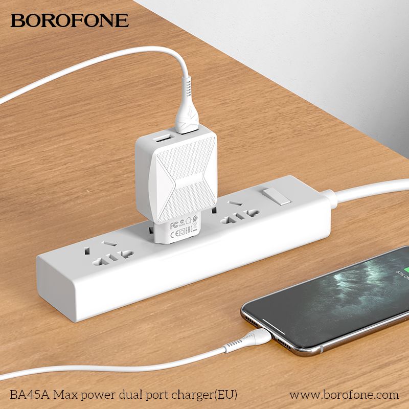 BOROFONE-24A-Dual-USB-Fast-Charging-USB-Charger-For-iPhone-XS-11Pro-Huawei-P30-Pro-P40-Mate-30-Mi10--1663180