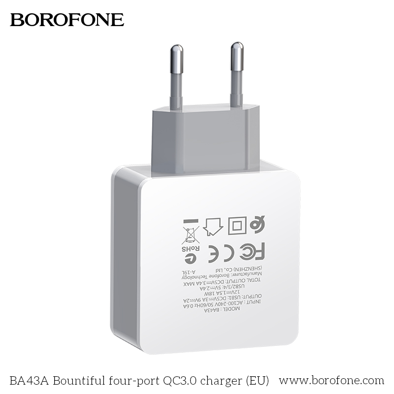 BOROFONE-4-USB-18W-QC30-Fast-Charging-USB-Charger-Adapter-For-iPhone-XS-11Pro-Huawei-P30-Pro-Mate-30-1655571