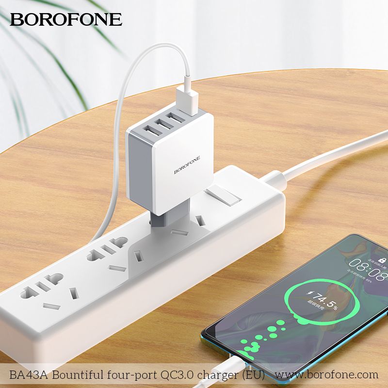 BOROFONE-4-USB-18W-QC30-Fast-Charging-USB-Charger-Adapter-For-iPhone-XS-11Pro-Huawei-P30-Pro-Mate-30-1655571