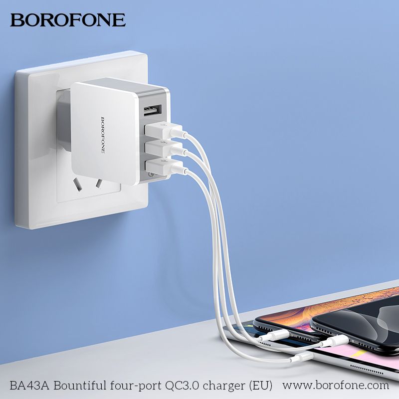 BOROFONE-4-USB-18W-QC30-Fast-Charging-USB-Charger-Adapter-For-iPhone-XS-11Pro-Huawei-P30-Pro-Mate-30-1655571