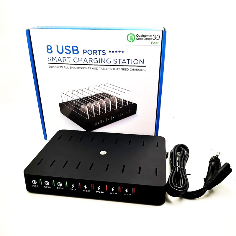 Bakeey-110W-8-Ports-3-QC30-Quick-Charge-Desktop-Smart-USB-Charger-for-iPhone11-Pro-Max-for-Samsung-S-1669487