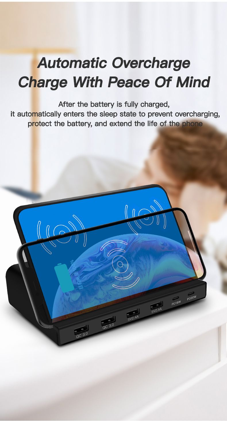 Bakeey-120W-USB-Charger-Desktop-Charging-Station-Dual-PD30-Power-Delivery-Dual-QC30-Quick-Charging-3-1711993