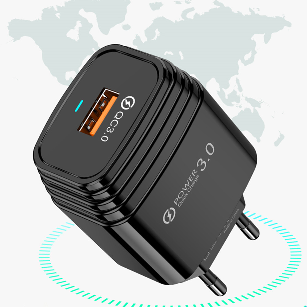 Bakeey-18W-LED-QC30-Universal-Travel-Fast-Charging-Portable-USB-Wall-Charger-EU-US-UK-Plug-for-iPhon-1607795