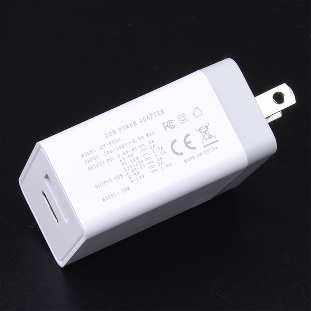 Bakeey-18W-QC30-PD-Type-C-Fast-Charging-EU-US-Plug-USB-Charger-Adapter-For-iPhone-X-XS-11-Pro-Huawei-1582180