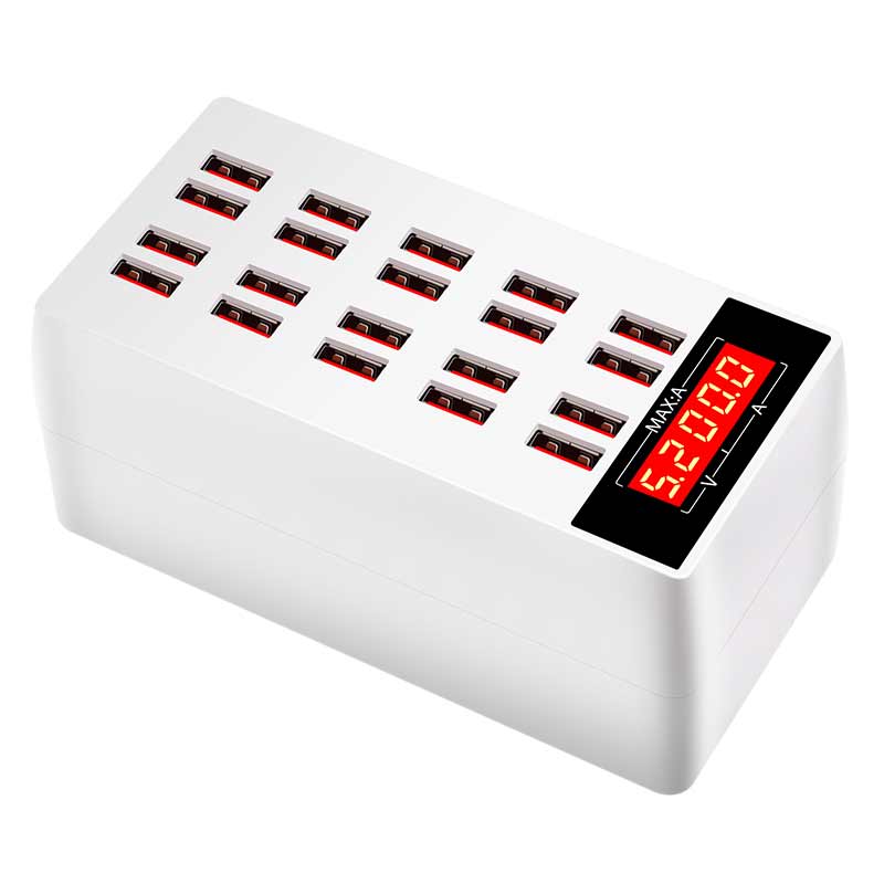 Bakeey-20-USB-Charger-Station-LCD-Display-Fast-Charging-USB-Charger-Adapter-For-iPhone-XS-11Pro-Huaw-1729297