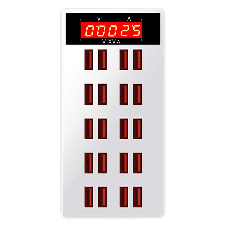 Bakeey-20-USB-Charger-Station-LCD-Display-Fast-Charging-USB-Charger-Adapter-For-iPhone-XS-11Pro-Huaw-1729297