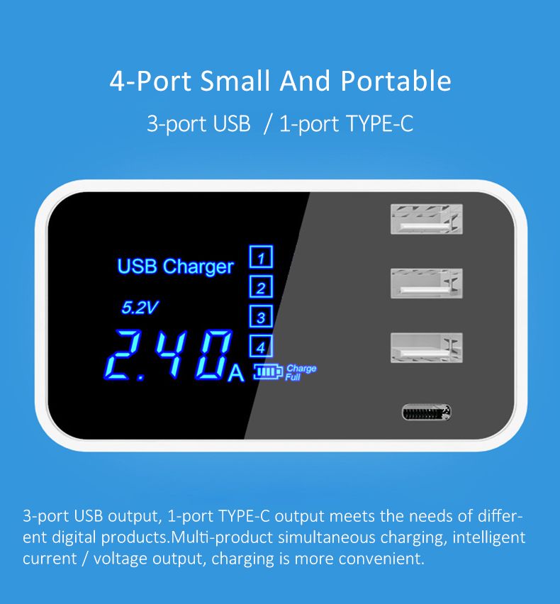 Bakeey-20W-Type-C-Digital-Display-Intelligent-Quick-Charging-HUB-USB-Charger-Adapter-For-iPhone-X-XS-1564916