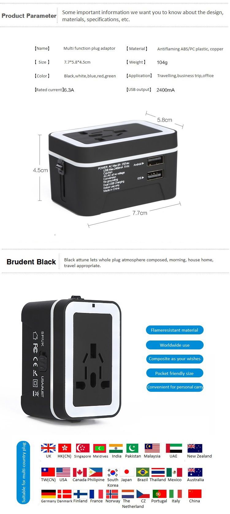 Bakeey-24A-Worldwide-Travel-Multifunction-Dual-USB-Charger-Global-International-Universal-Socket-Con-1604788