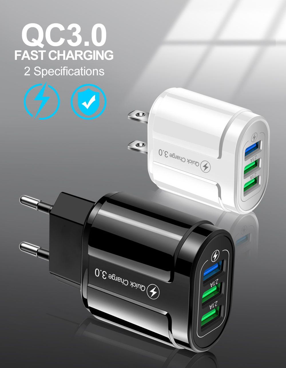 Bakeey-3-Port-USB-Charger-QC30-Universal-Fast-Charging-USB-Charger-For-iPhone-XS-11-Pro-Mi10-Note-9S-1686567