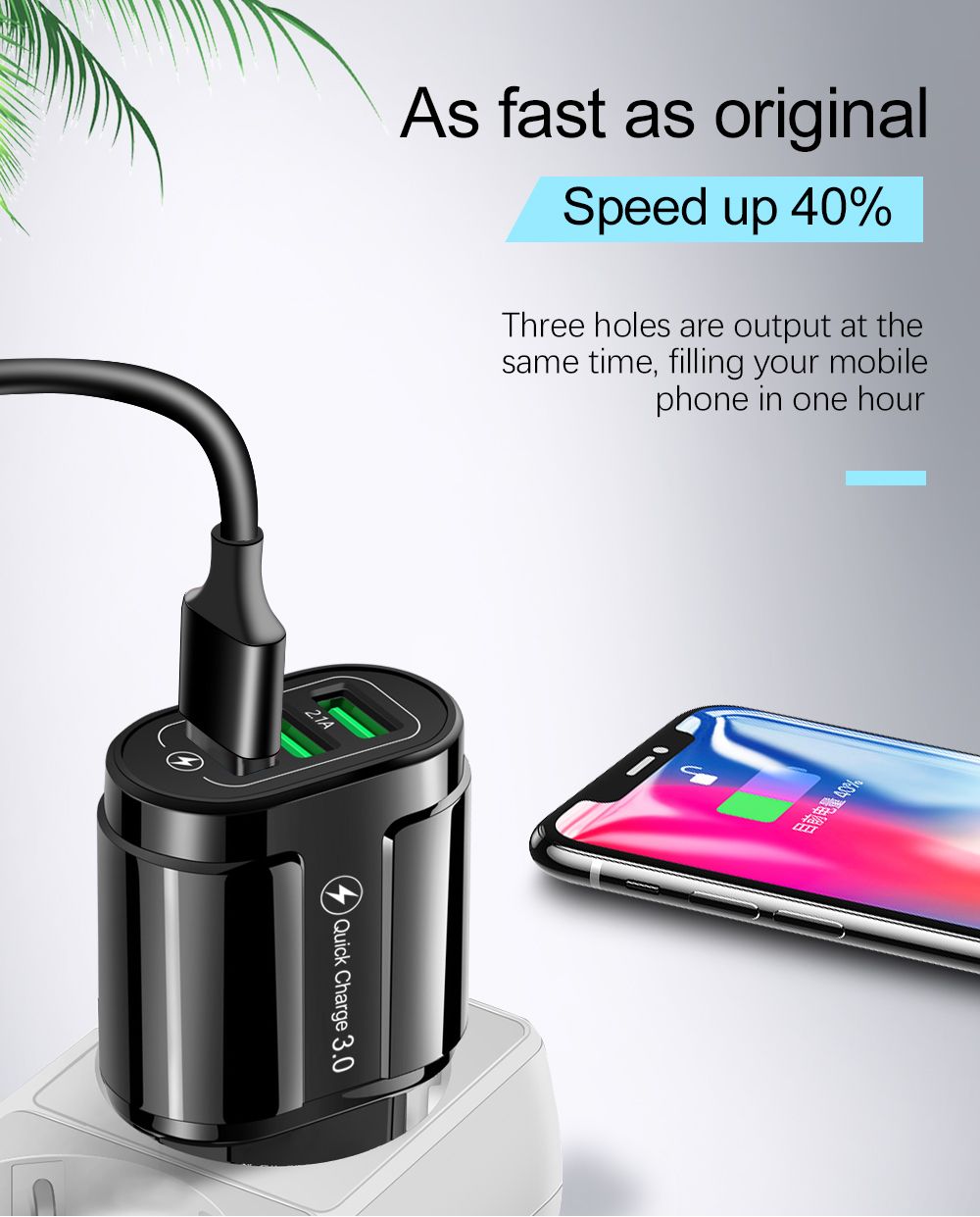 Bakeey-3-Port-USB-Charger-QC30-Universal-Fast-Charging-USB-Charger-For-iPhone-XS-11-Pro-Mi10-Note-9S-1686567