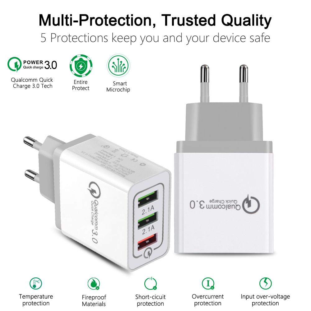 Bakeey-3-Ports-Quick-Charge-30-USB-Charger-Power-Adapter-for-iPhone-for-Samsung-Xiaomi-1404234