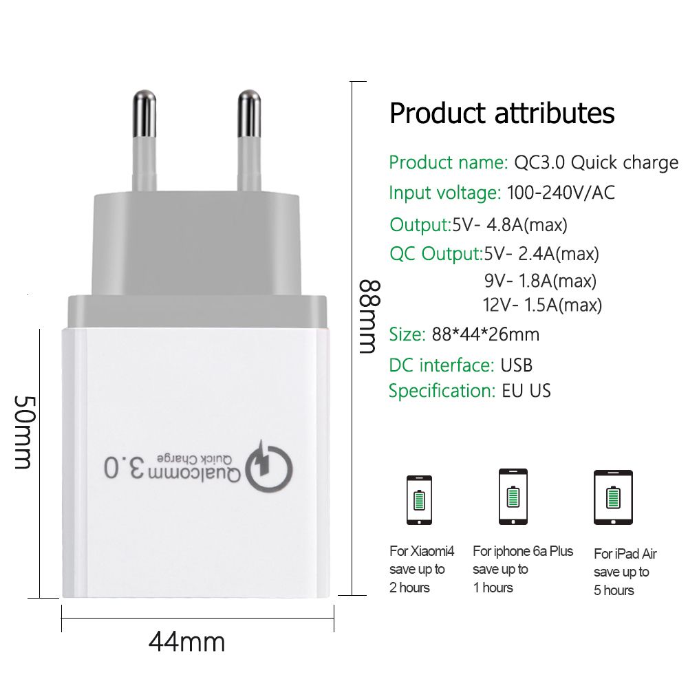 Bakeey-3-Ports-Quick-Charge-30-USB-Charger-Power-Adapter-for-iPhone-for-Samsung-Xiaomi-1404234