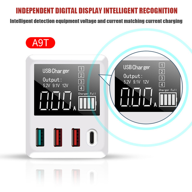 Bakeey-30W-Type-C-QC30-Multi-Port-LED-Display-Fast-Charging-Charger-Adapter-For-iPhone-8Plus-11-Pro--1600524