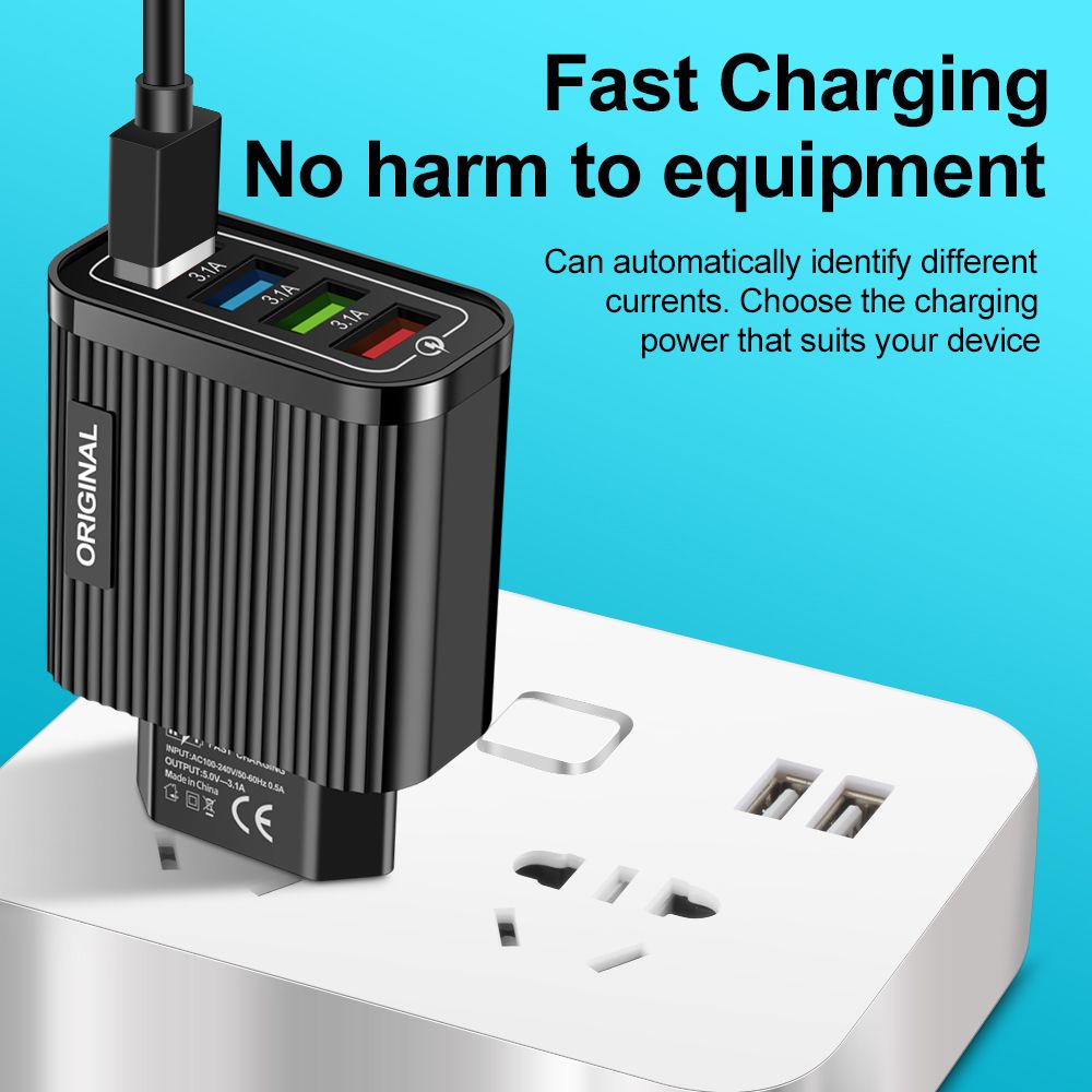 Bakeey-31A-4USB-Fast-Charging-USB-Charger-Adapter-for-iPhone-12-X-XS-HUAWEI-P30-Oneplus-7-MI9-S10-S1-1749720