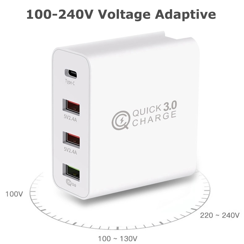 Bakeey-36W-USB-Charger-QC30-Type-C-Travel-Wall-Charger-Adapter-With-3USB-Type-C-Flash-Charging-For-i-1717217