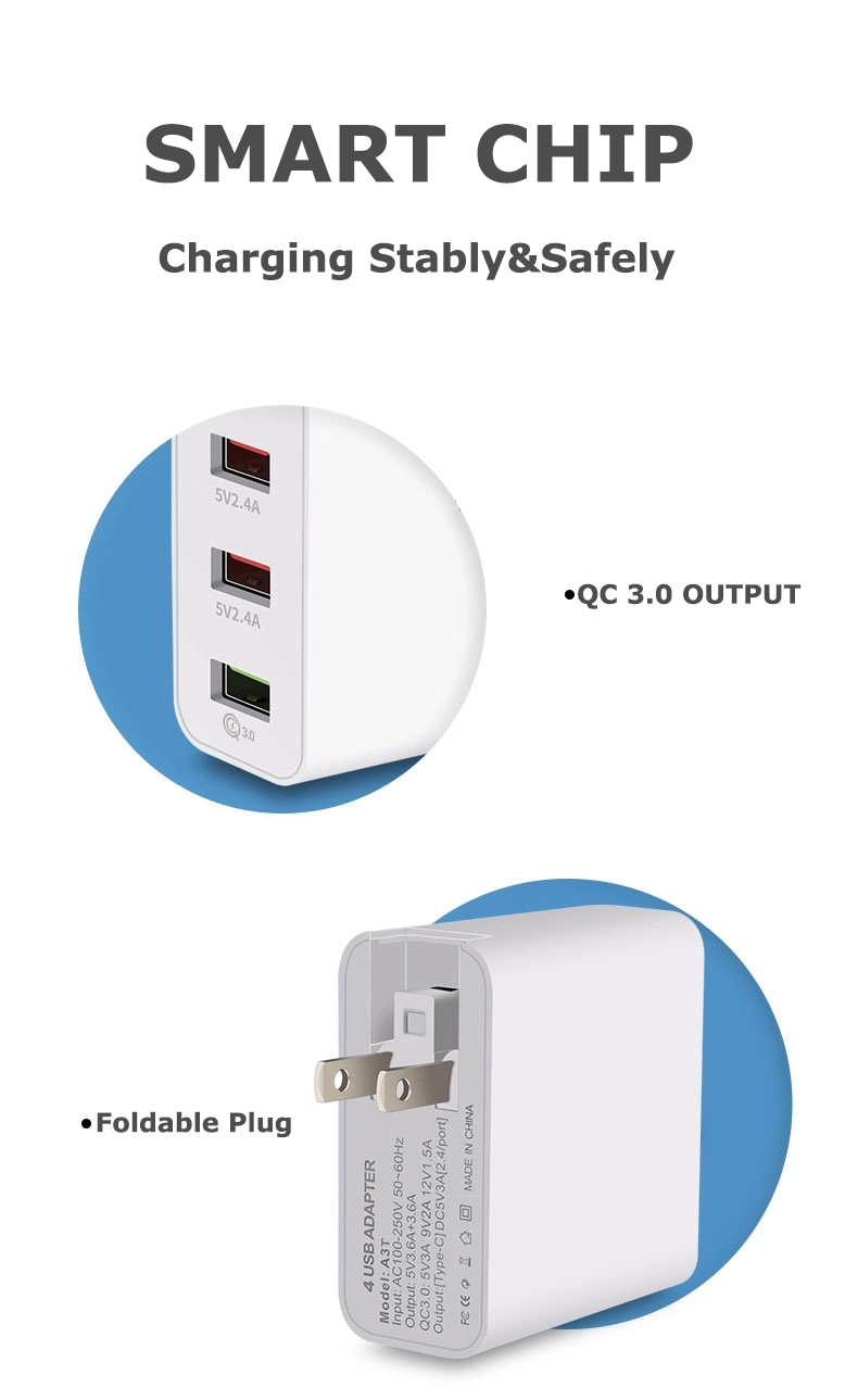 Bakeey-36W-USB-Charger-QC30-Type-C-Travel-Wall-Charger-Adapter-With-3USB-Type-C-Flash-Charging-For-i-1717217