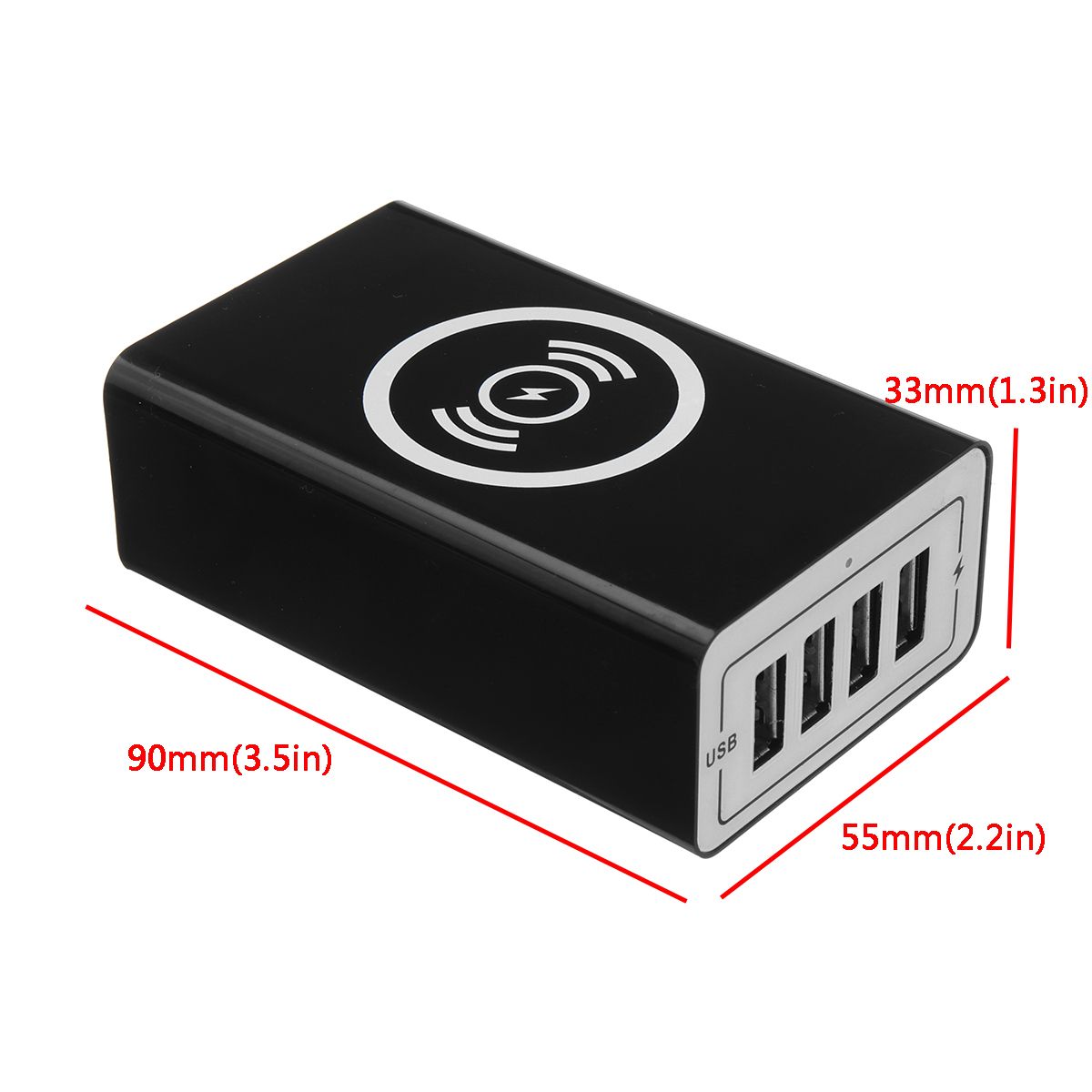 Bakeey-4-Port-USB-Charger-QC30-Fast-Wireless-Charger-Hubs-Adapter-with-Type-C-Port-for-Mobile-Phone-1452703