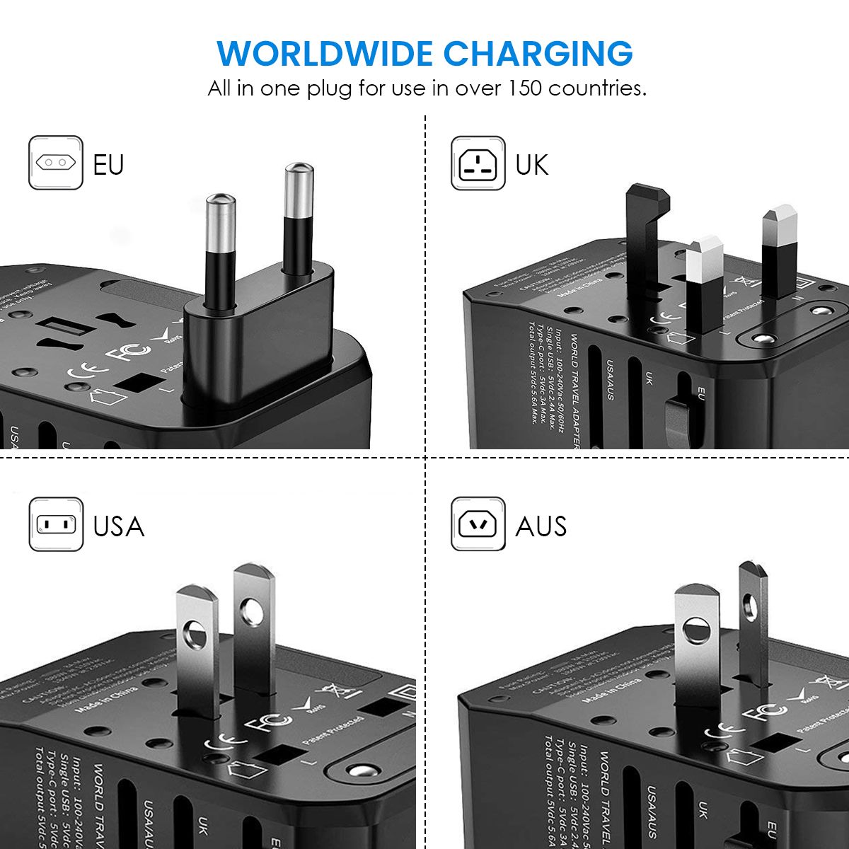 Bakeey-4-USB-PD-Type-C-Travel-Wall-USB-Charger-Adapater-EU-UK-US-AU-For-Phone-Tablet-Camera-1359649