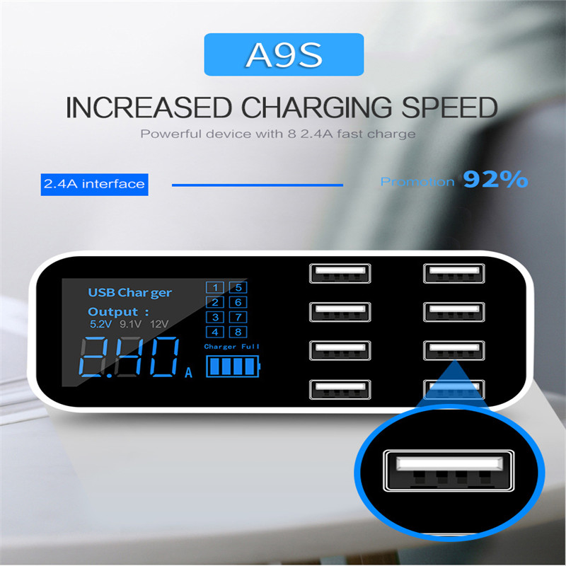 Bakeey-40W-8-Multi-Port-USB-Charger-Adapter-Desktop-Smart-LED-Display-Charging-Station-For-iPhone-XS-1670214