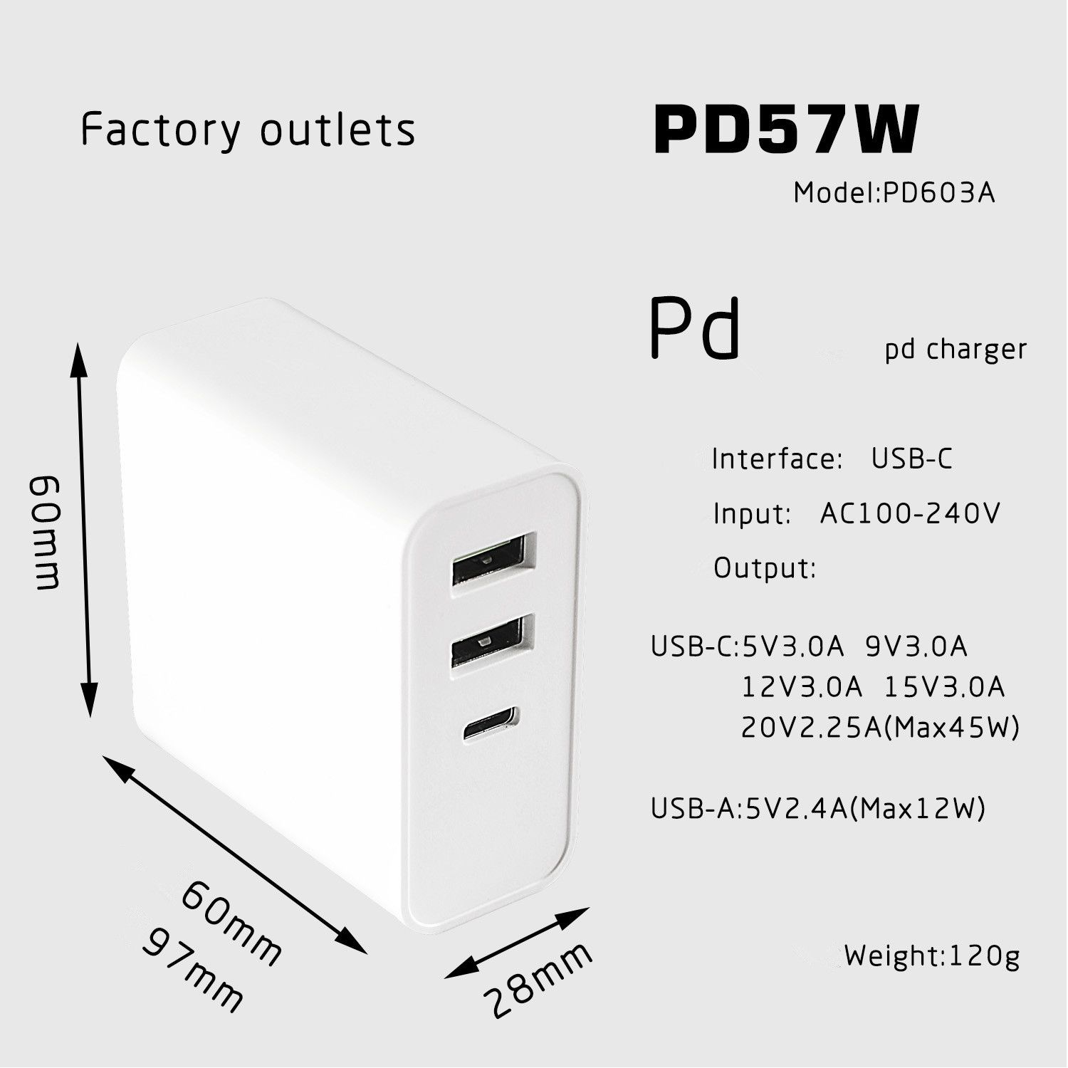 Bakeey-45W-57W-Type-CUSB-QC30-PD-Power-Charger-USB-Charger-EU-for-Samsung-Huawei-1447010