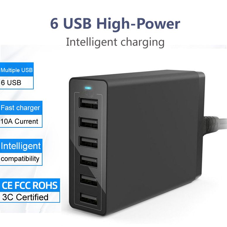 Bakeey-50W-10A-6-Port-USB-Charger-Desktop-Charging-Station-For-iPhone-11-SE-2020-For-Huawei-1718680