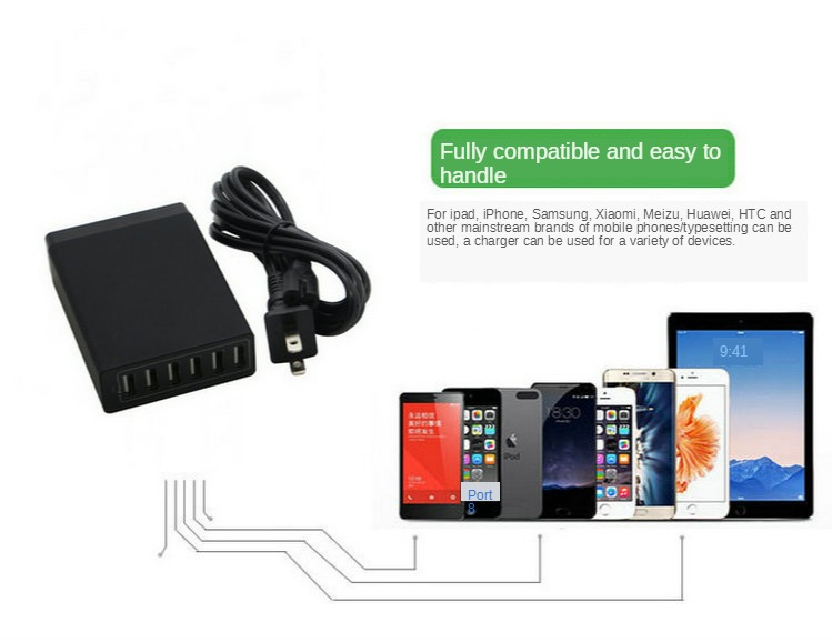 Bakeey-50W-10A-6-Port-USB-Charger-Desktop-Charging-Station-For-iPhone-11-SE-2020-For-Huawei-1718680