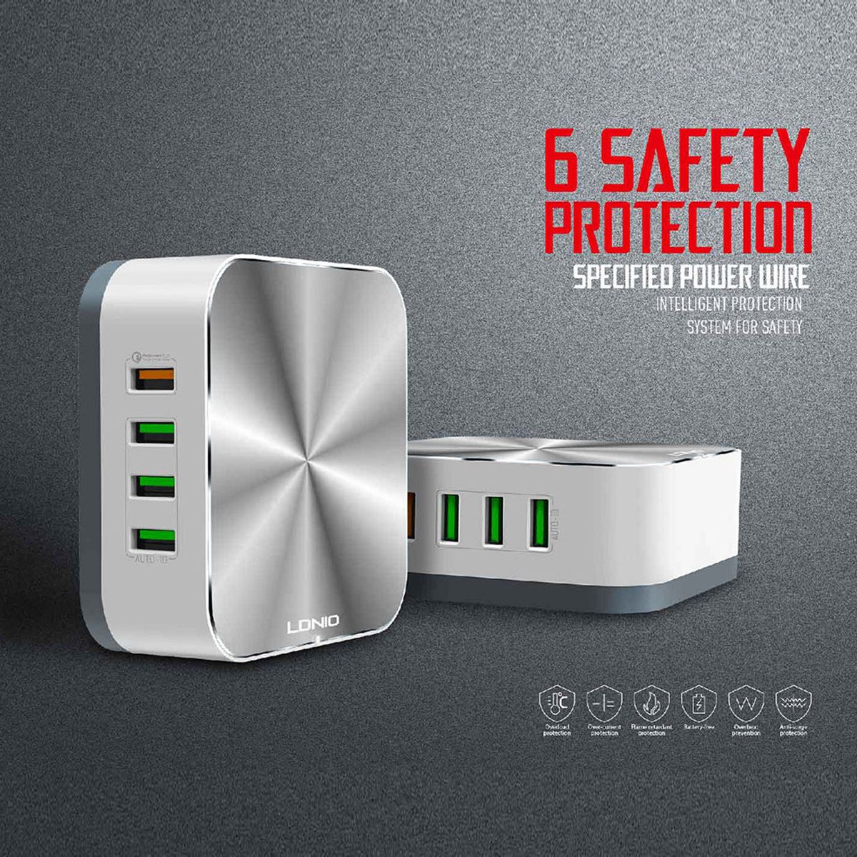Bakeey-50W-8-USB-Port-QC-Charger-Fast-Charging-For-iPhone-12-XS-11Pro-MI10-Mi10-Note-9S-S20-1738834