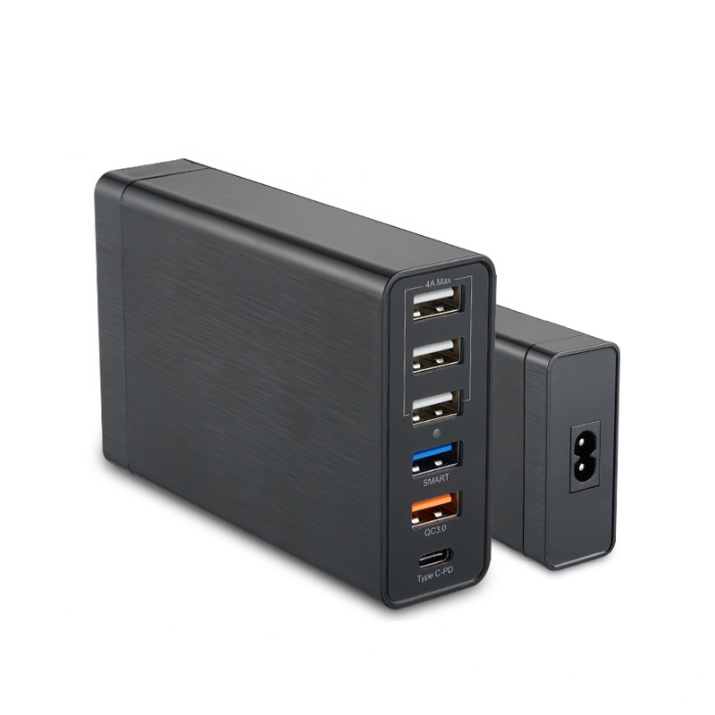 Bakeey-60W-6-Port-USB-Charger-Desktop-Charging-Station-18W-USB-QC30-18W-USB-C-PD-Power-Delivery-EU-P-1746101