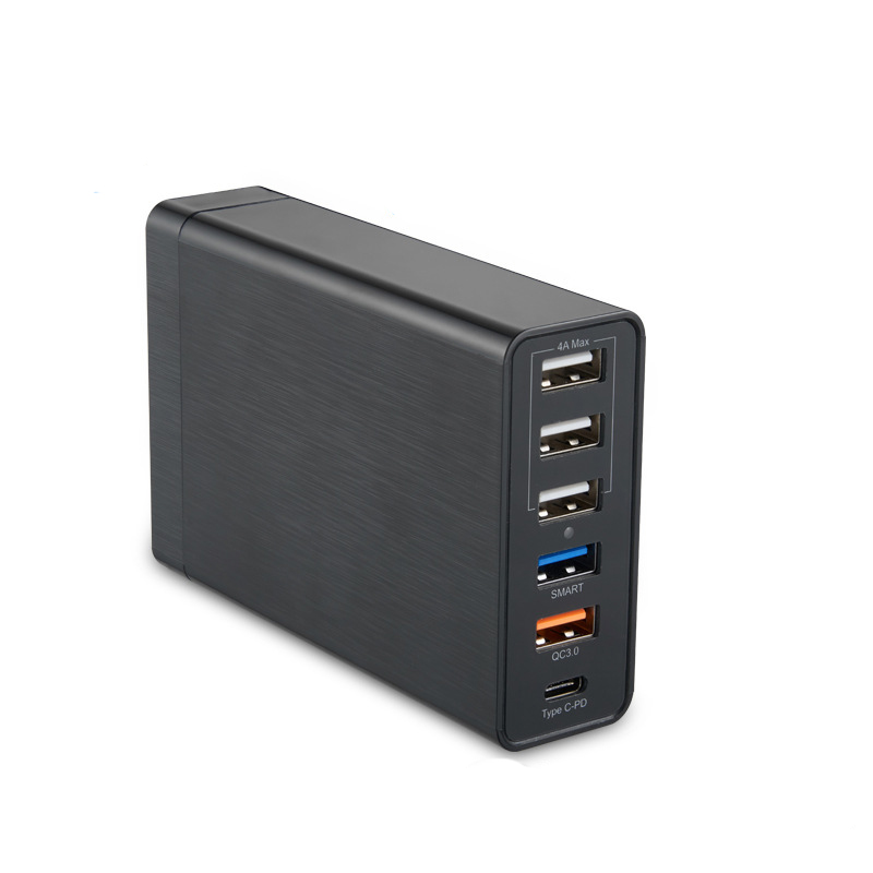 Bakeey-60W-6-Port-USB-Charger-Desktop-Charging-Station-18W-USB-QC30-18W-USB-C-PD-Power-Delivery-EU-P-1746101