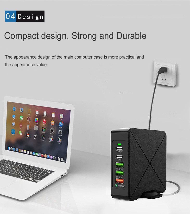 Bakeey-75W-QC30-PD-Multi-Port-Fast-Charging-USB-Wireless-Charger-For-iPhone-8-Plus-XS-11-Pro-Huawei--1591093