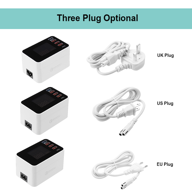 Bakeey-Foldable-Design-QC30-4-USB-Type-C-Wireless-USB-Charger-Socket-EU-US-UK-With-LCD-Display-1364037