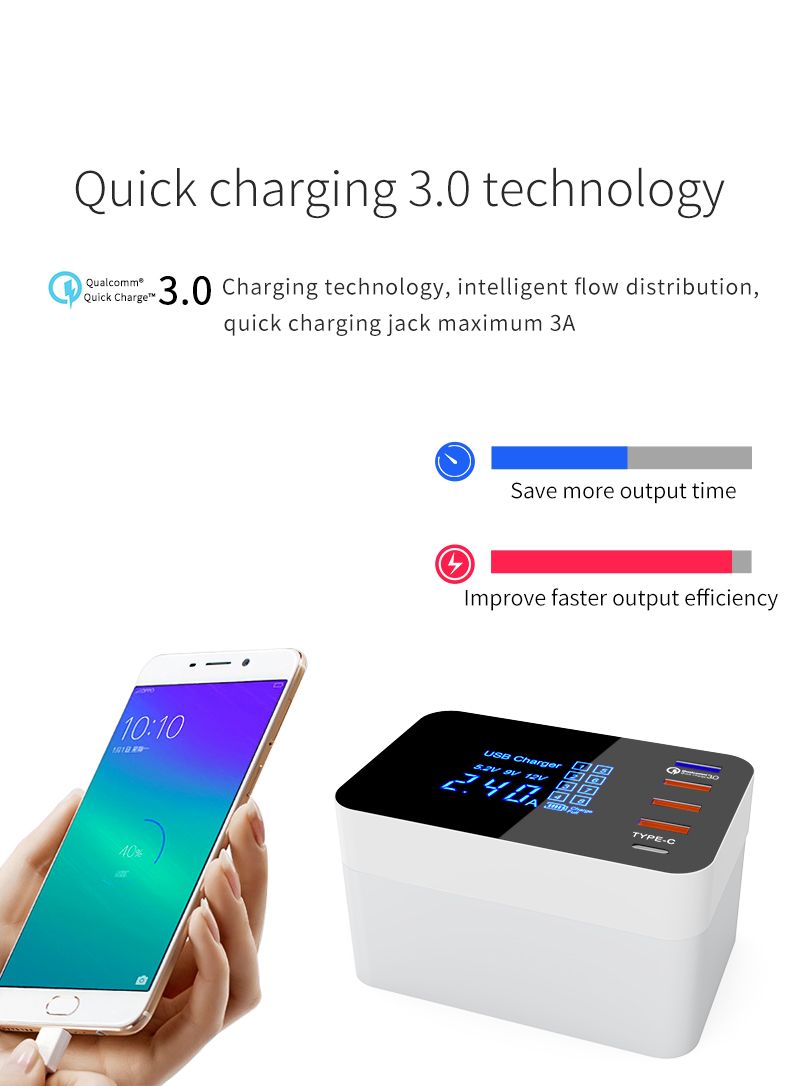 Bakeey-Foldable-Design-Quick-Charge-30-4-USB-Type-C-USB-EU-Charger-Station-HUB-with-Led-Display-1356008