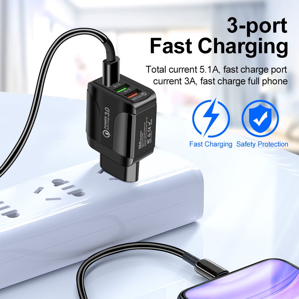 Bakeey-QC30-3-Ports-3-USB-Port-Quick-Charge-3A-Travel-Wall-EU-Charger-for-Samsung-Galaxy-S20-Ultra-H-1749662