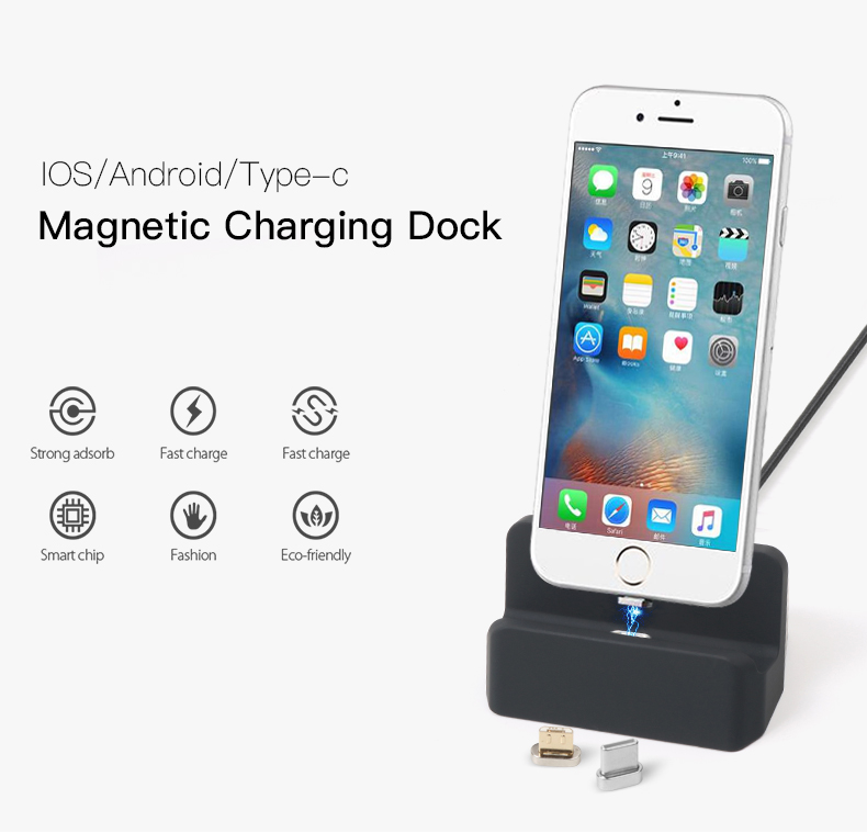 Bakeey-Type-C-Magnetic-Fast-USB-Charger-Charging-Dock-For-Oneplus-5t-Mi6-Mi-A1-Mix-2S-S9-1288073