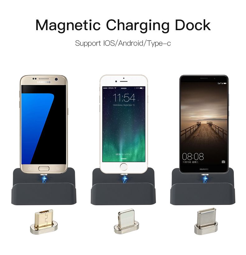 Bakeey-Type-C-Magnetic-Fast-USB-Charger-Charging-Dock-For-Oneplus-5t-Mi6-Mi-A1-Mix-2S-S9-1288073