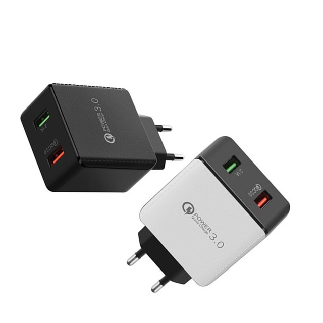 Bakeey-USB-Charger-Dual-Port-QC30-Fast-Charging-For-iPhone-XS-11Pro-Mi10-Note-9S-1686372