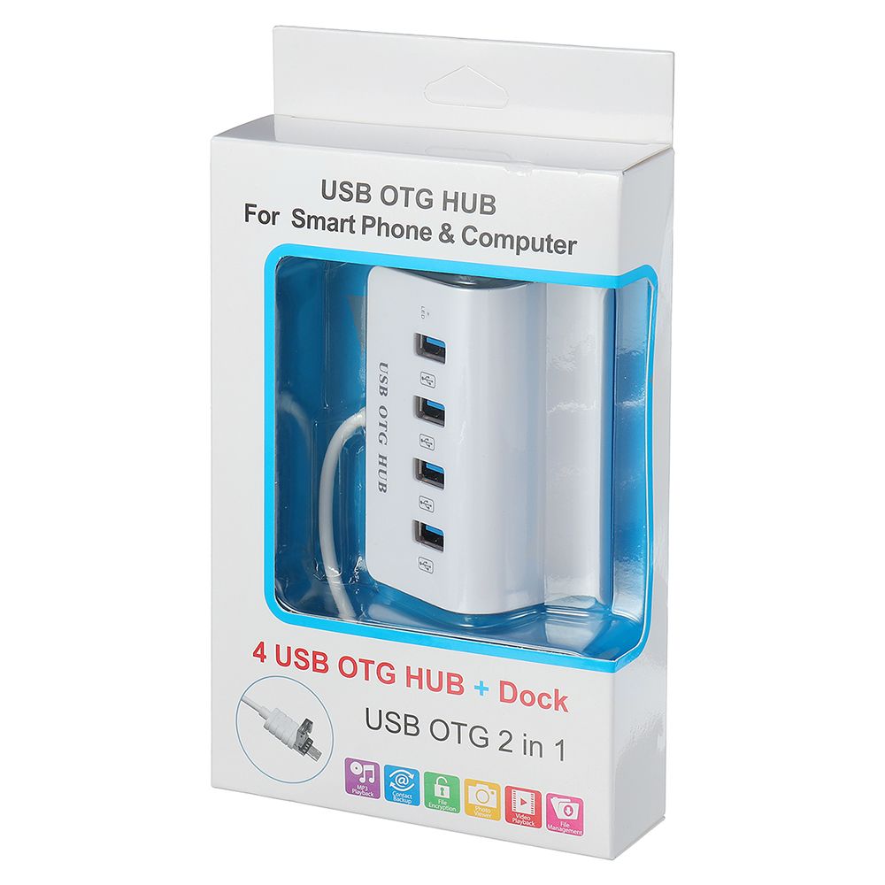 Bakeey-USB-OTG-2-in-1-Micro-USB-20-High-Speed-Expansion-4-Ports-HUB-USB-Splitter-for-Honor-8X-1368629