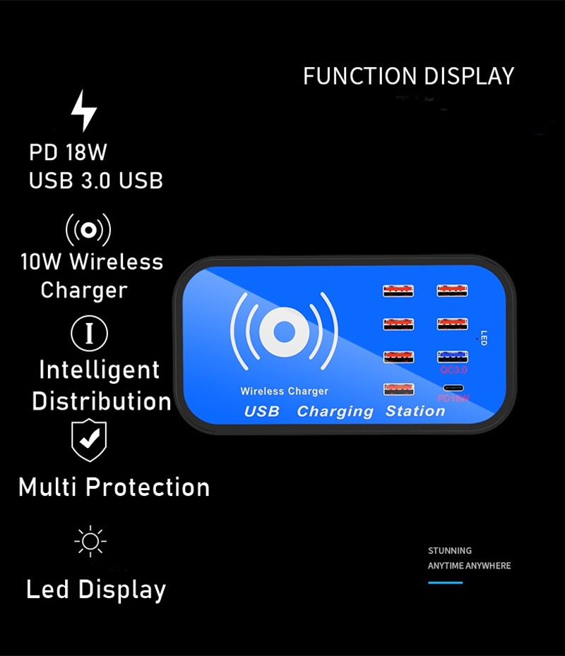 Bakeey-YC-31-75W-8-Port-USB-Charger-Desktop-Charging-Station-With-18W-USB-Q30--18W-USB-C-PD--10W-Wir-1747505