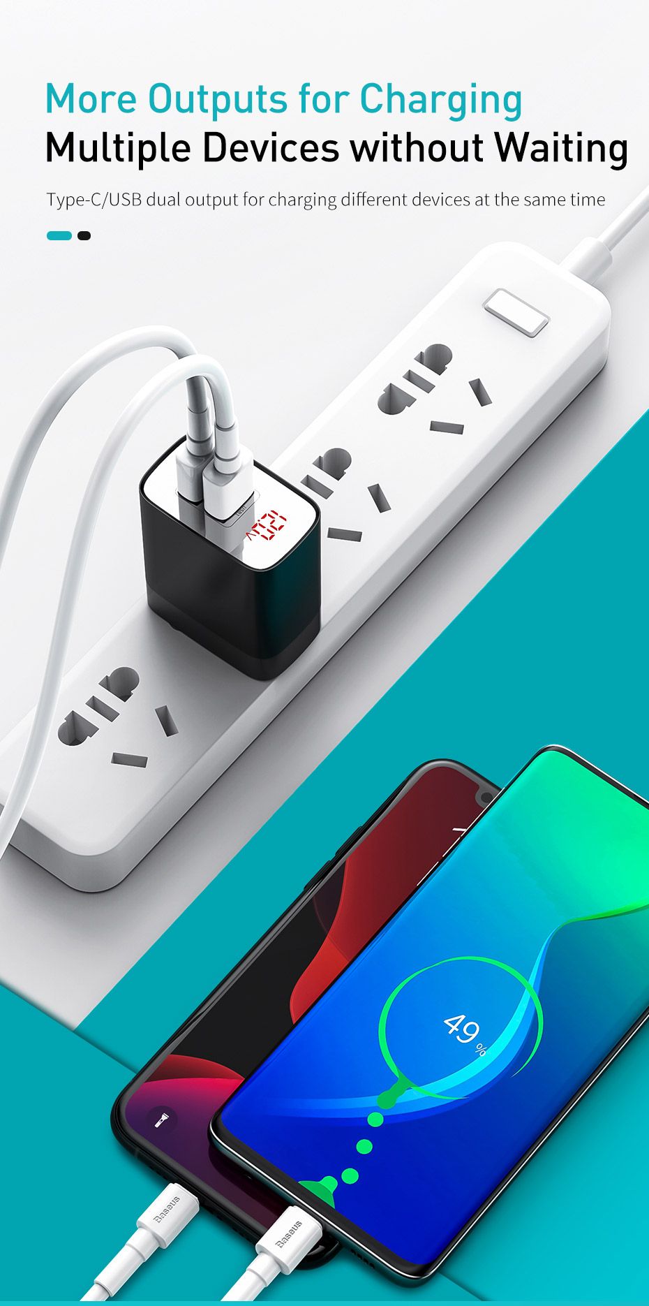 Baseus-18W-Dual-USB-Charger-QC30-PD30-LED-Display-Fast-Charging-For-iPhone-XS-11Pro-Mi10-Note-9S-1684204