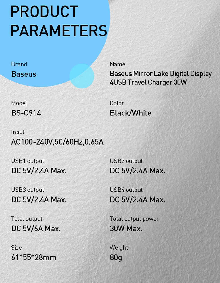 Baseus-30W-6A-4-Port-USB-Charger-LED-Digital-Display-Travel-Wall-Charger-Adapter-With-Foldable-US-Pl-1639630