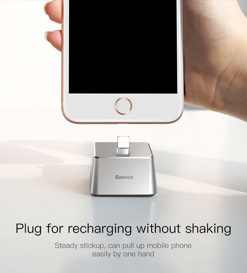 Baseus-Quadrate-Desktop-Bracket-Station-USB-Charger-Holder-Cradle-for-iPhone-8-X-1262217