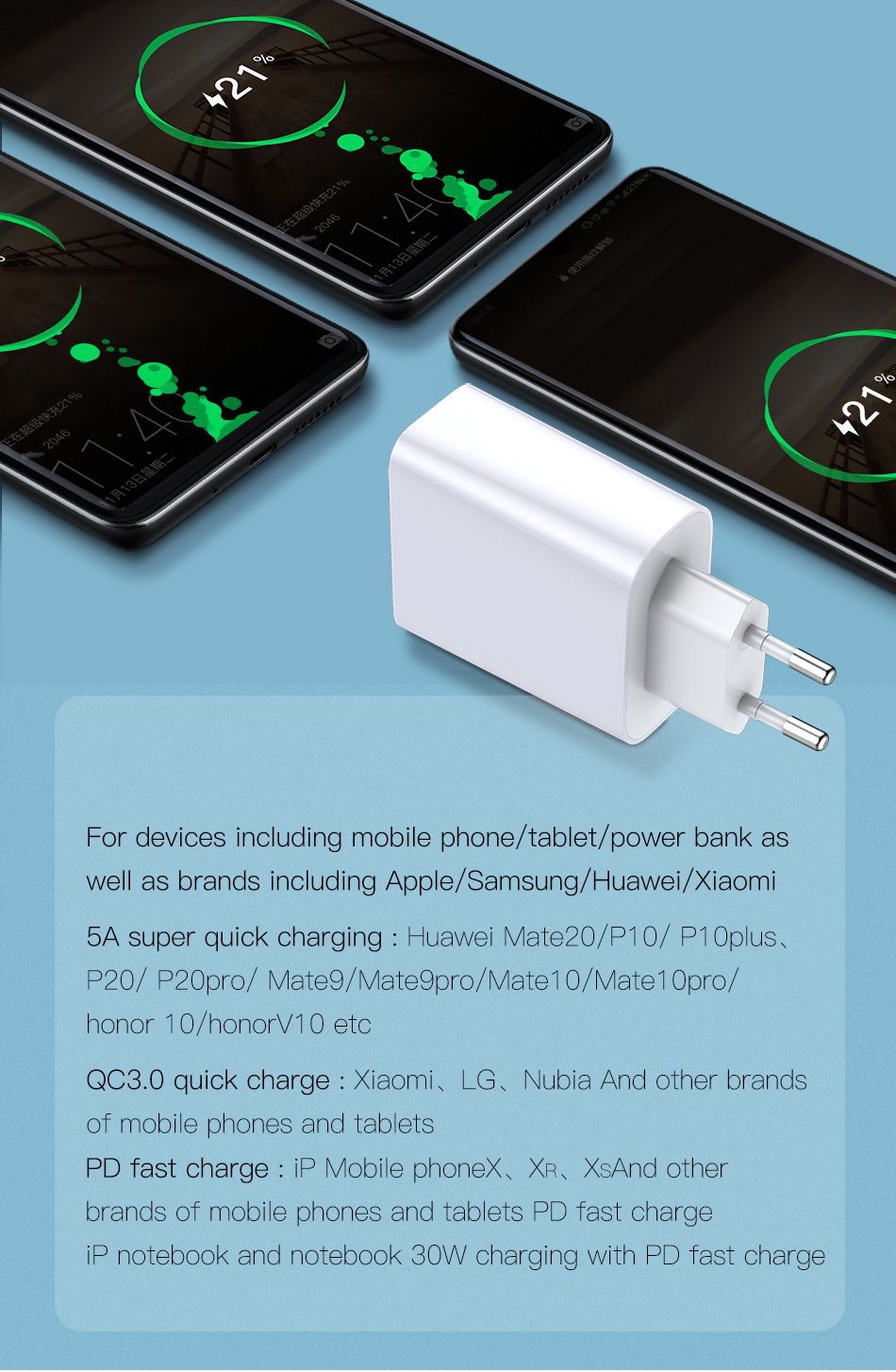 Baseus-Speed-Dual-QC30-Quick-USB-Charger-UU-30W-EU-Charger-for-Samsung-Huawei-1472200