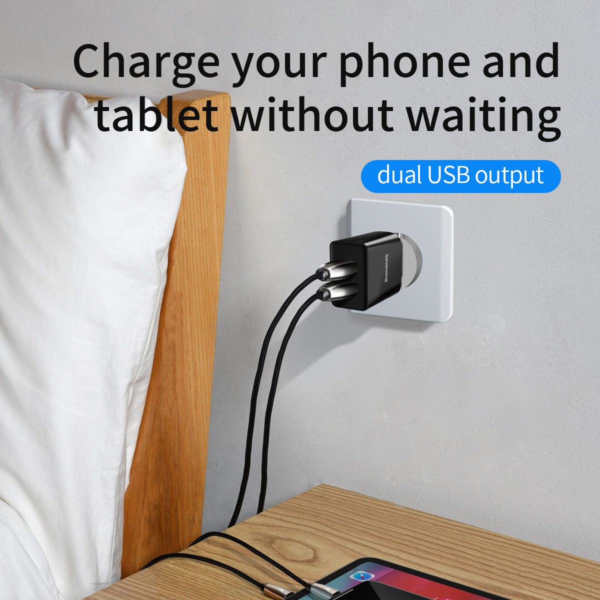 Basues-105W-2A-Smart-Protection-Dual-USB-Travel-Charger-EU-Plug-Fast-Charging-Speed-Mini-Universal-C-1608086