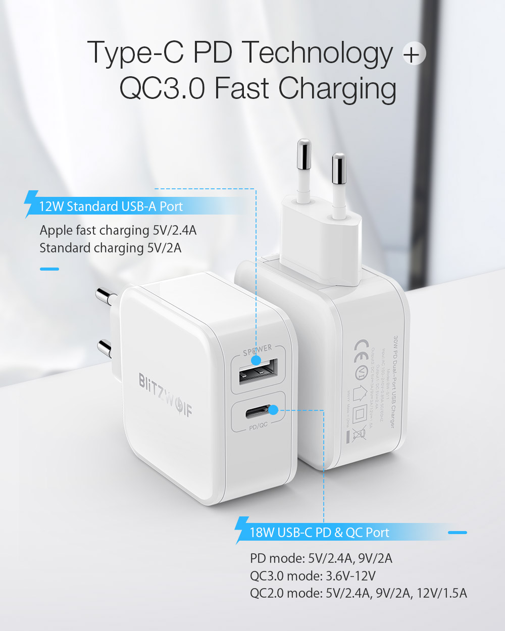 BlitzWolfreg-BW-S11-30W-Type-C-PDQC3024A-Dual-USB-Charger-EU-Adapter-for-iPhone-X-XS-for-Switch-Xiao-1275098