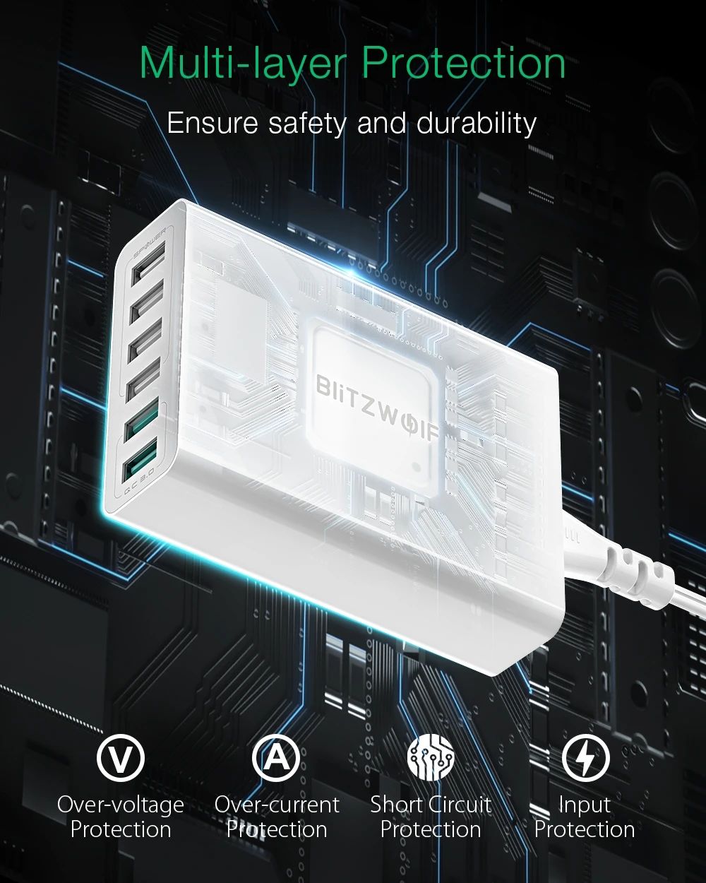 BlitzWolfreg-BW-S15-60W-Dual-QC30-6-Ports-Desktop-USB-Smart-Charger-AU-Adapter-with-BW-TC21-3A-LED-T-1701403