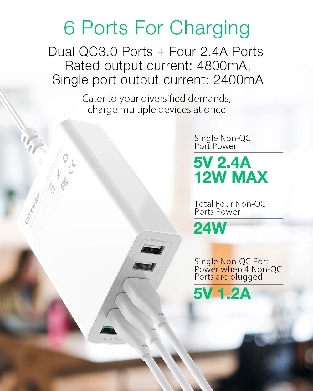 BlitzWolfreg-BW-S15-60W-Dual-QC30-6-Ports-Desktop-USB-Smart-Charger-EU-Adapter-with-BW-TC21-3A-LED-T-1701402