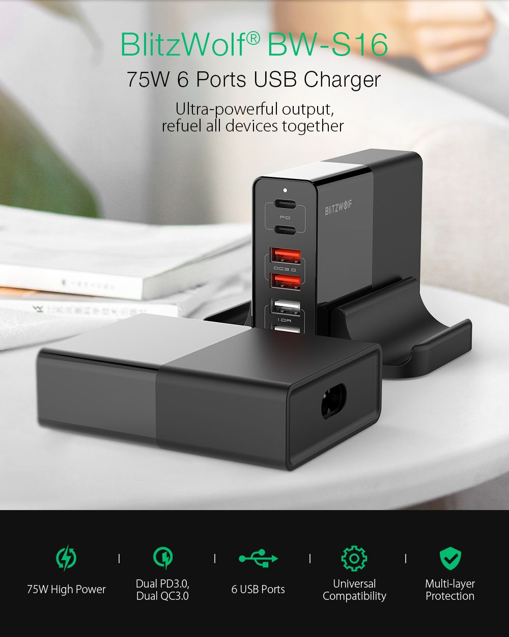 BlitzWolfreg-BW-S16-75W-6-Port-USB-PD-Charger-Desktop-Charging-Station-Dual-PD30-Dual-QC30-Support-F-1707999