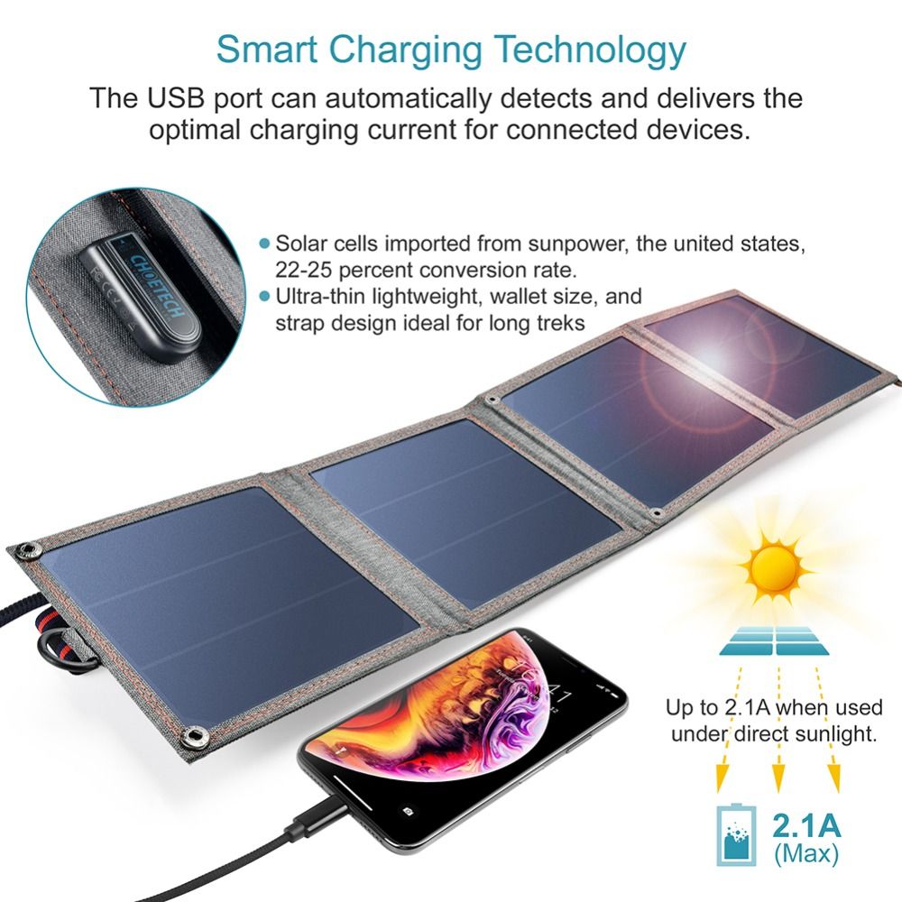 CHOETECH-Solar-Charger-14W-USB-Foldable-Phone-Travel-Charger-Solar-Panel-Waterproof-For-iPhone-X-XS--1699589