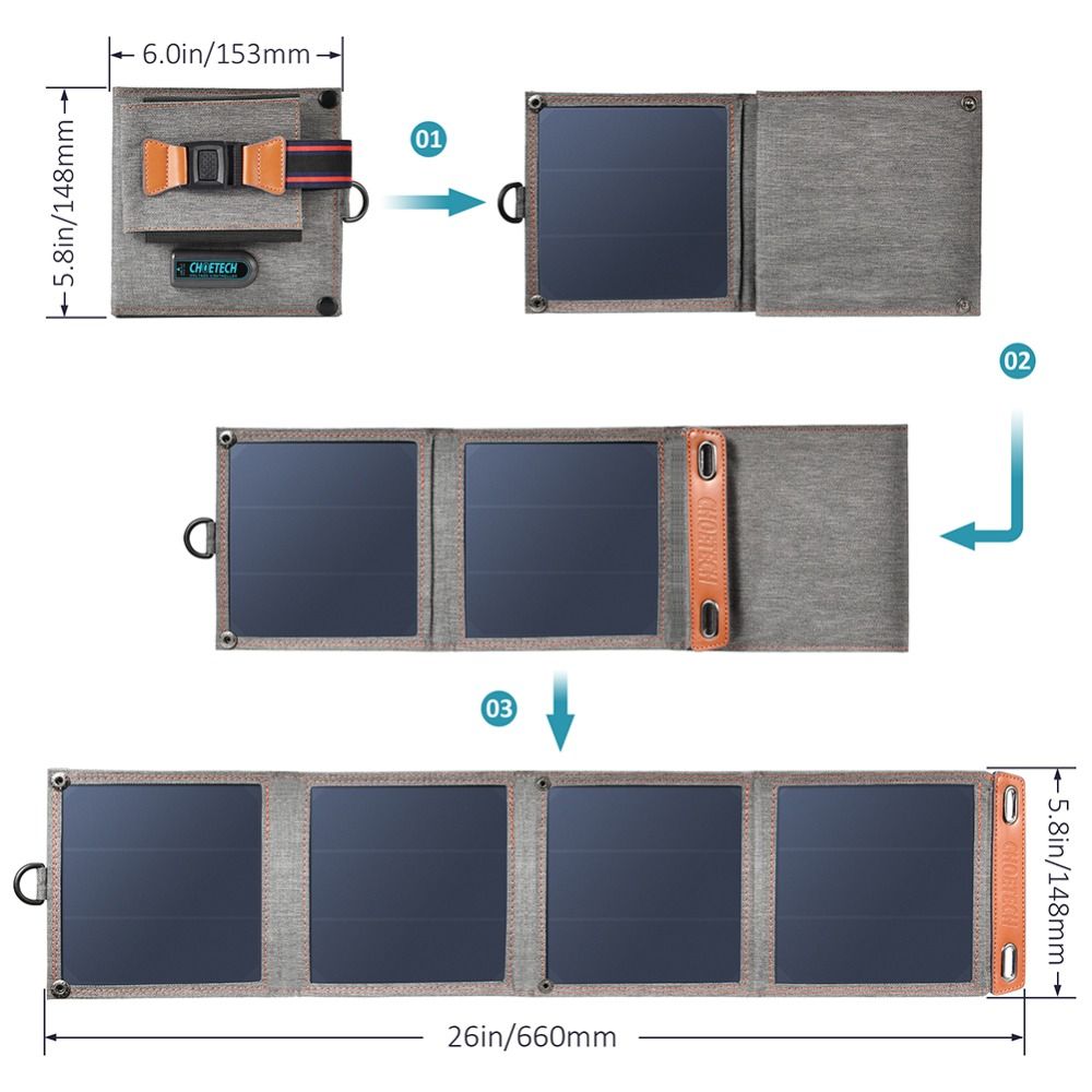 CHOETECH-Solar-Charger-14W-USB-Foldable-Phone-Travel-Charger-Solar-Panel-Waterproof-For-iPhone-X-XS--1699589